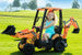 JCB Digger 12V Electric Ride On Tractor with Loader Backhoe