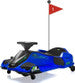 Drift Rider 360 24V Electric Go Kart Red with EVA Rubber Wheels Blue
