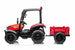AgriPower 24V Electric Ride On Tractor with Trailer Red