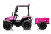 AgriPower 24V Electric Ride On Tractor with Trailer Pink
