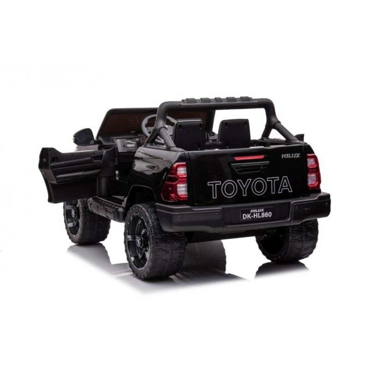 Toyota Hilux 12V Electric Ride On Jeep White Black