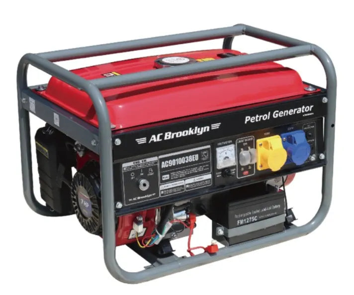 AC Brooklyn 3.8kVA Petrol Generator with Key Start & AVR – Compact 15L Tank