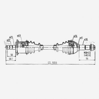CV Shaft | Can-Am 650 / 800 / 1000 Outlander | Front L/H