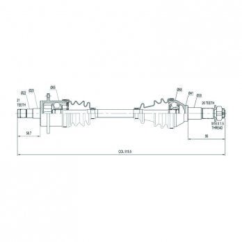 CV Shaft | Can Am Outlander G1 / Renegade | Front L/H