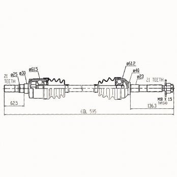 CV Shaft | Kubota RTV 900-1140 | Front