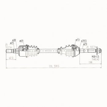CV Shaft | Kubota RTV | Front