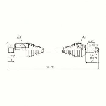 CV Shaft | Polaris Ranger RZR 1000 2014 | Rear