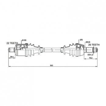 CV Shaft | Polaris RZR 570/800 | Front