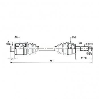 CV Shaft | Polaris Sportsman 700 2006-07 4x4 | Rear