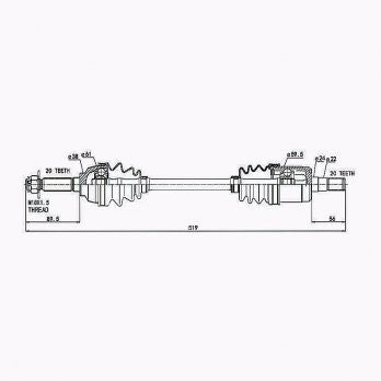 CV Shaft | Suzuki King Quad LTA/F 400 2008-16 | Front R/H