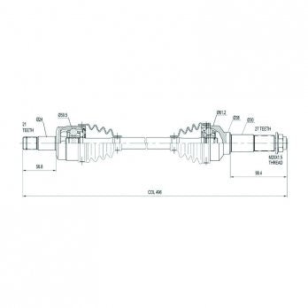 CV Shaft | Yamaha | Grizzly/Kodiak 350/400/450 |2007-2011 | Front