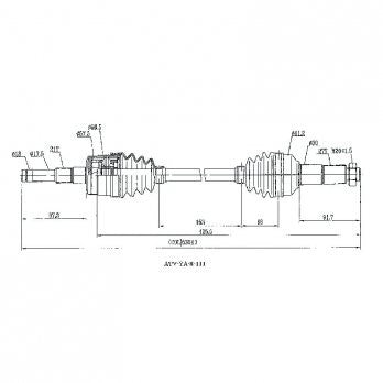 CV Shaft | Yamaha YFM 660 Grizzly 2003-08 Front L/H