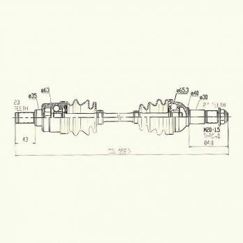 CV Shaft | Yamaha YFM 700 Grizzly 2014-15 | Rear