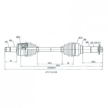 CV Shaft | Yamaha YFM400 Kodiak 2000-02 | Front
