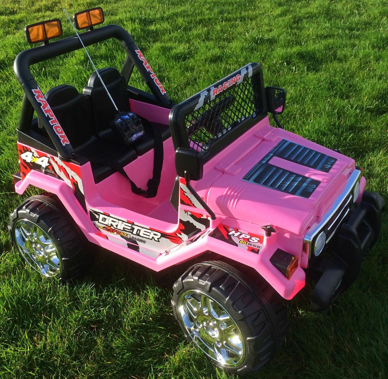 Drifter Raptor Powerful 12V Electric Ride On Jeep Pink