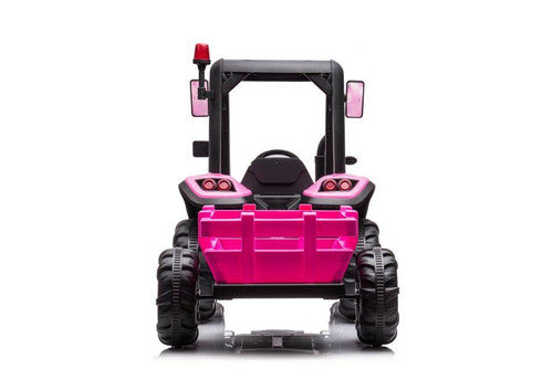 AgriPower 24V Electric Ride On Tractor with Trailer Pink