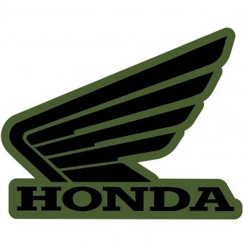 Honda Wing | L/H Tank Sticker 107mm | Black/Green