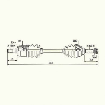 HYPER | CV Shaft | Suzuki King Quad 450/500/700/750 | Front