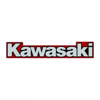 Red & Black Kawasaki Side Logo Sticker