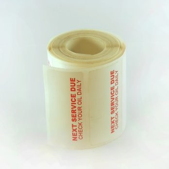 Service Reminder Stickers