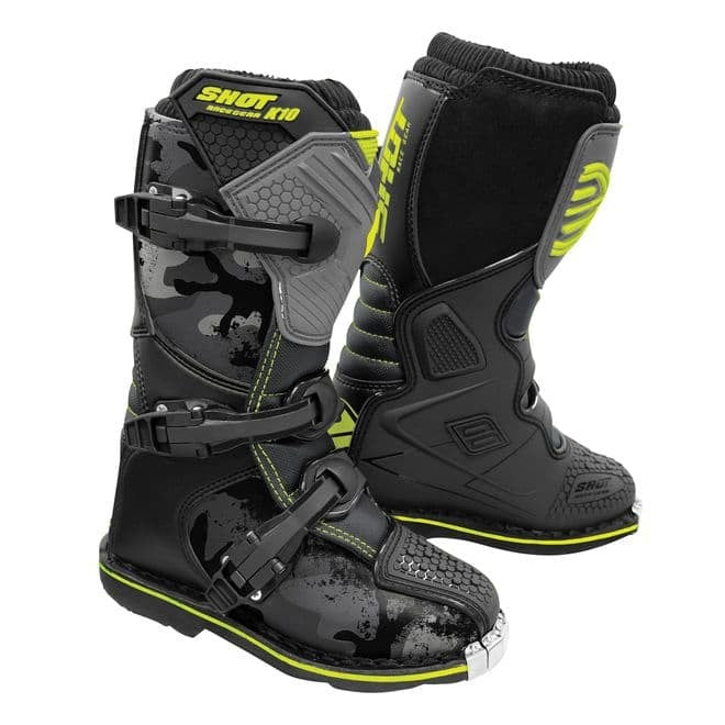 Shot K10 2.0 Kids MX Boots Camo