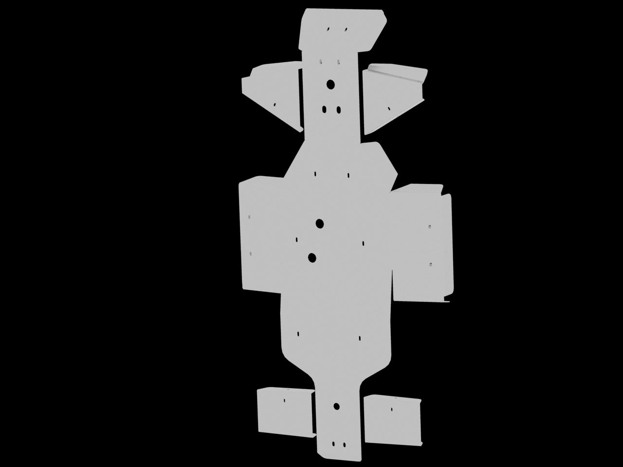 Skid plate full set (aluminium): Linhai 400