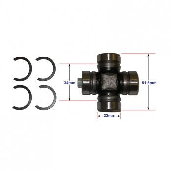 Universal Joint - Kawasaki Mule 2510/3010/4010 Front Prop - See fitment for more vehicles