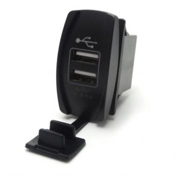 UTV Dash USB Port | Double | Polaris | Blue | RZR4/Ranger XP