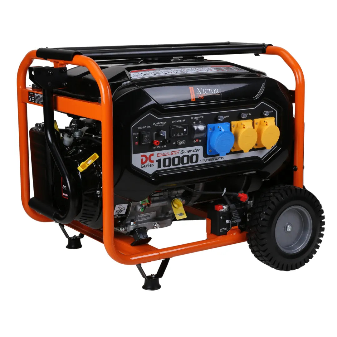 Victor LC10000DCS 7.8kW Petrol Generator - 10KVA - Loncin 459cc AVR