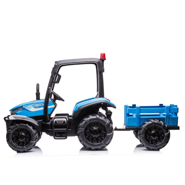 AgriPower 24V Electric Ride On Tractor with Trailer Blue